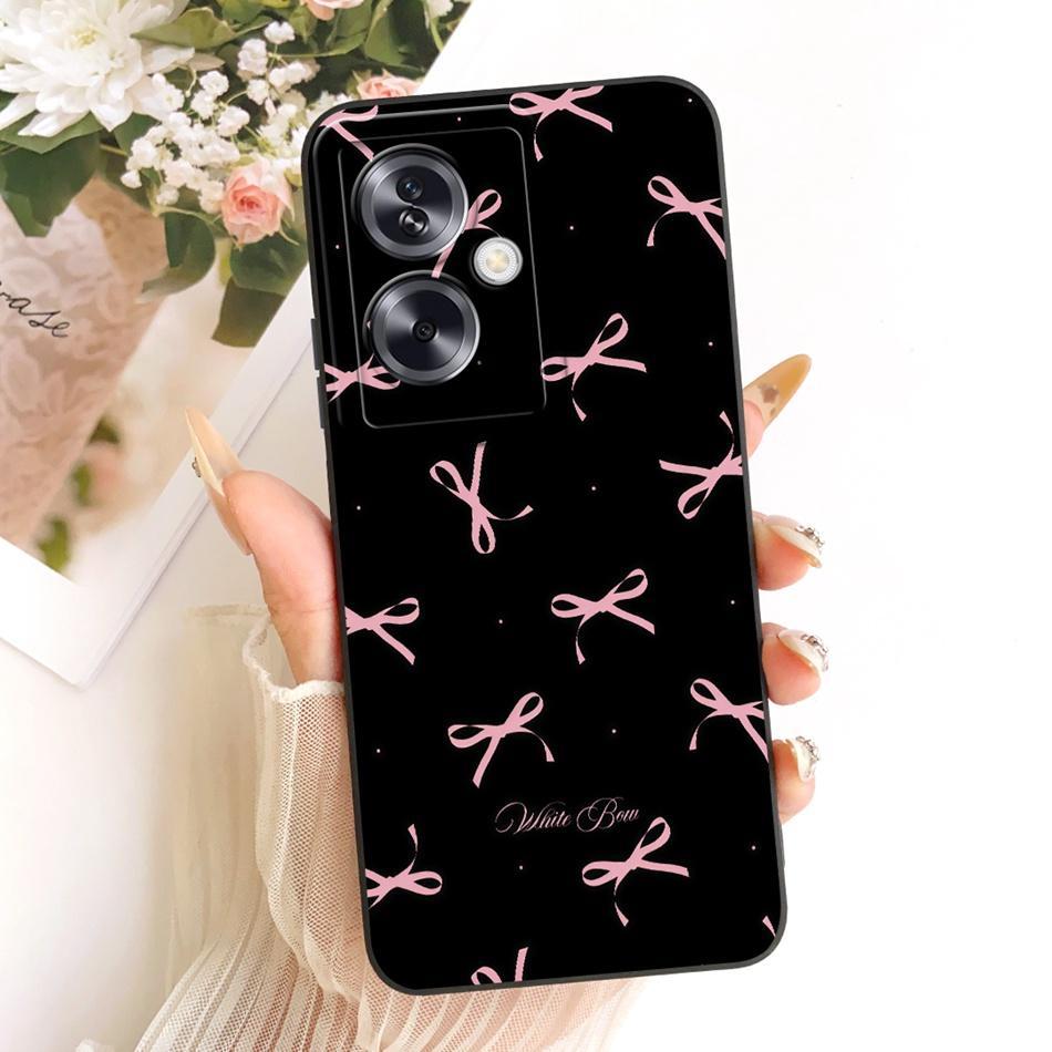 For OPPO A79 5G Cute Cat Flower Cartoon Phone Case For Oppo A79 CPH2553 CPH2557 Shockproof Soft Silicone Covers Bumper