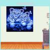 Exquisite Diy Painting Full Circular Tigers Butterfly With 3d Embroidery For Elegant Home Decor