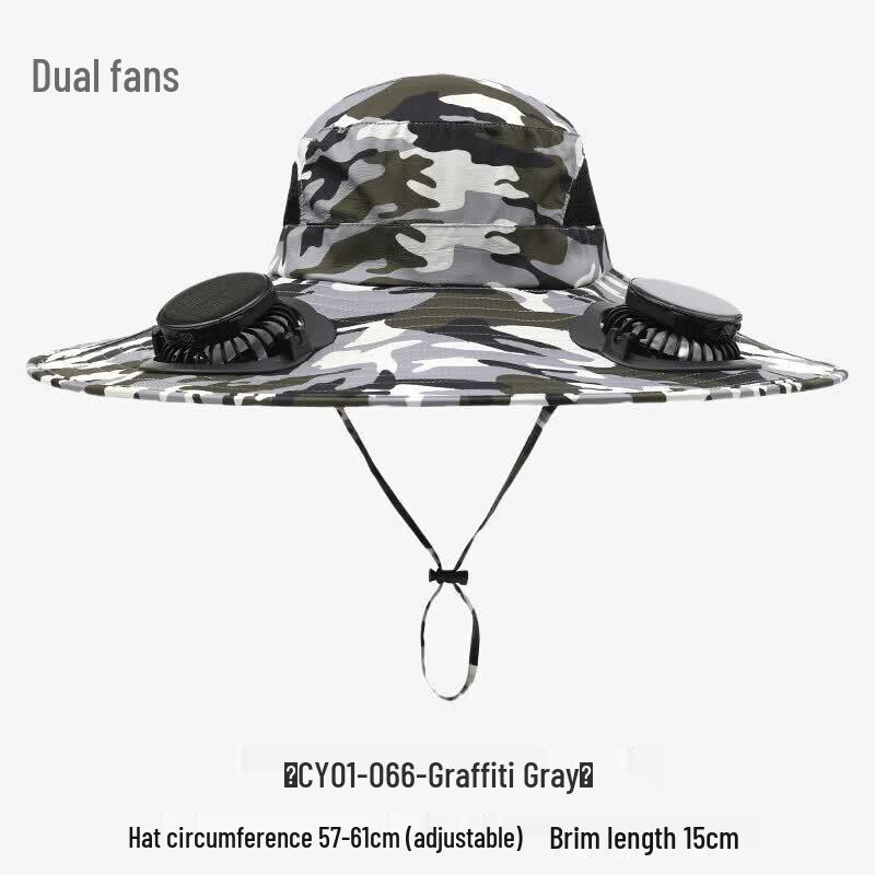Ronglv Solar Charging Dual Fan Sun Hat