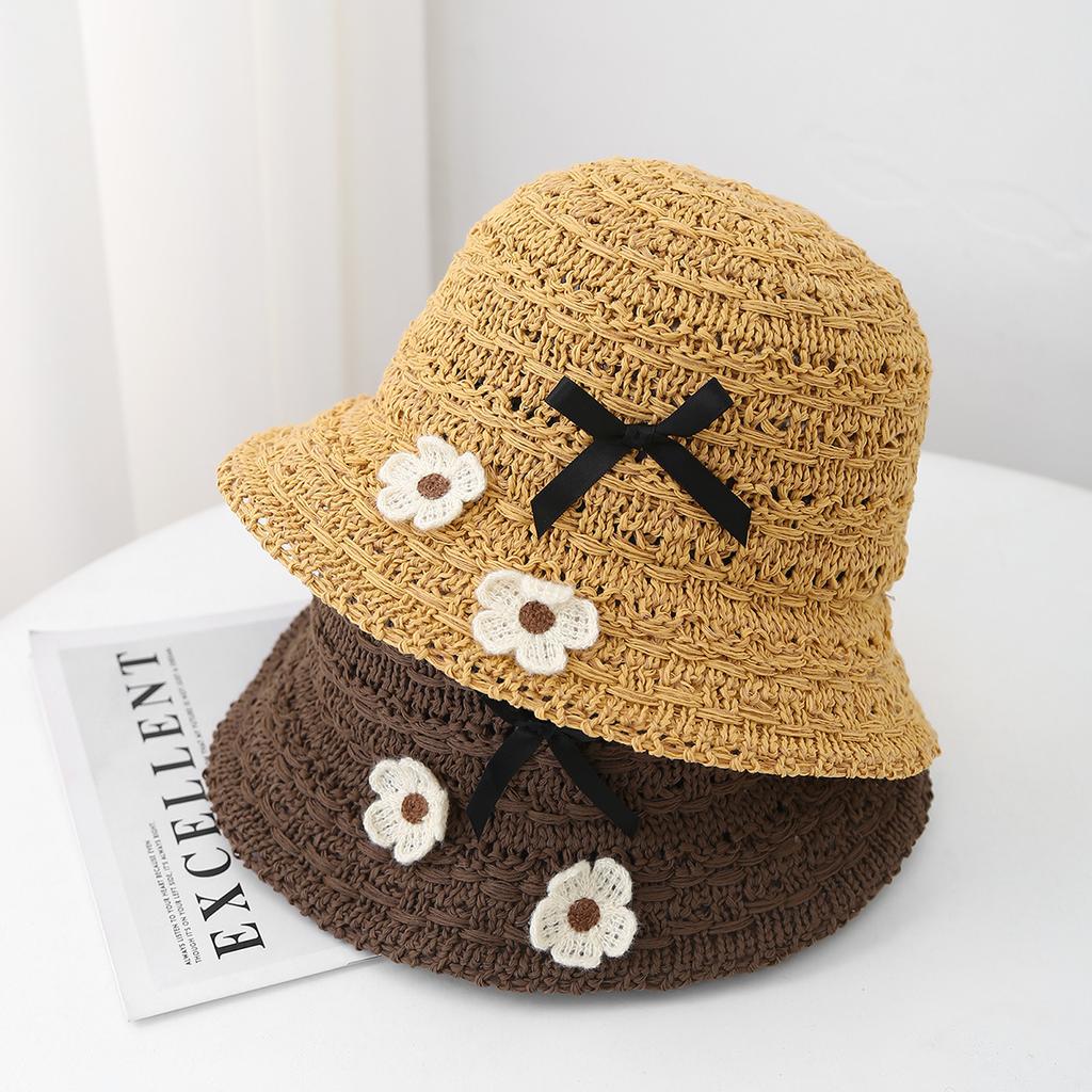 Women's Bucket Hat Spring Summer Sun Protection Breathable Flower Beach Hat For Travel & Outdoor Sun Hat Female