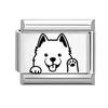Laser Engraving Black Cartoon Cute Cat Dog DIY Italian Charm Links Fit 9mm Stainless Steel Bracelet Women Jewelry Making Gifts