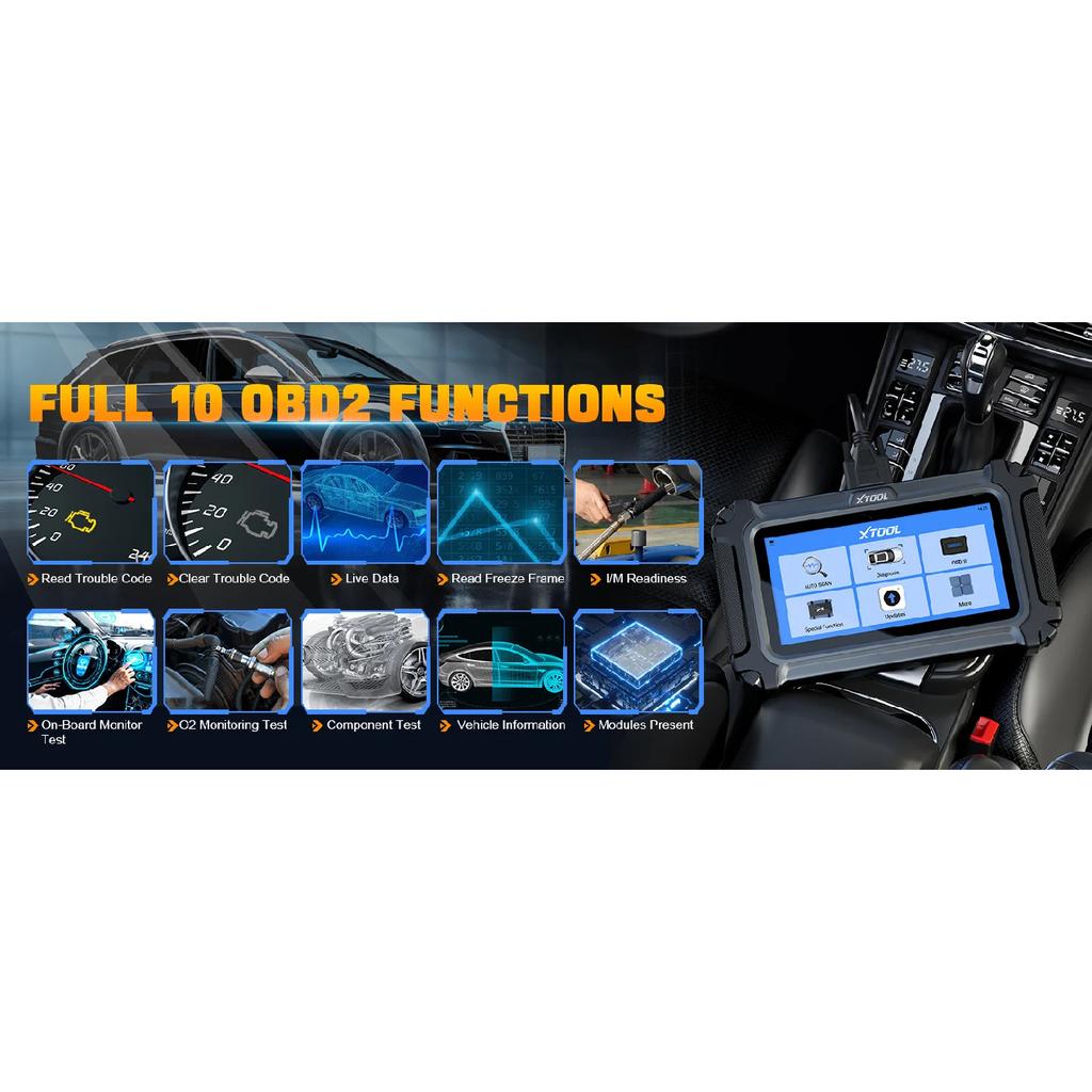 XTOOL D5S Car Diagnostic Tool Automatic OBD2 Scanner 16 Reset Functions with CANFD FCA Protocol Lifetime Free Update