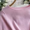 2026 Summer European French Slim Knit Dress – Short Sleeve Round Neck, Hip Wrap Skirt for Women