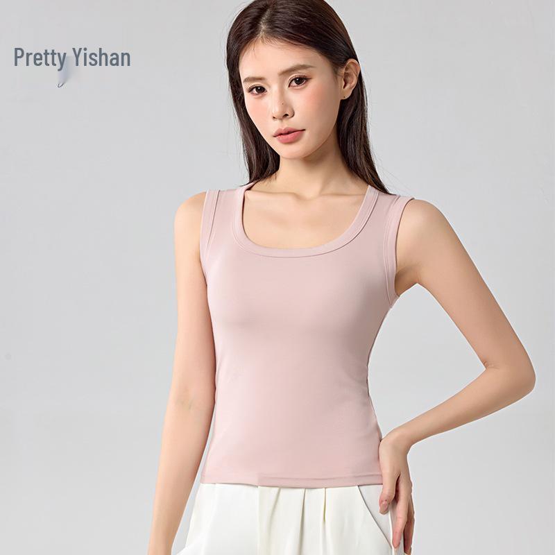Tencel Lyocell Wide Shoulder Tank Top - Sleeveless, Cool, Skin-friendly, Versatile Base Layer (No Bra Pads).