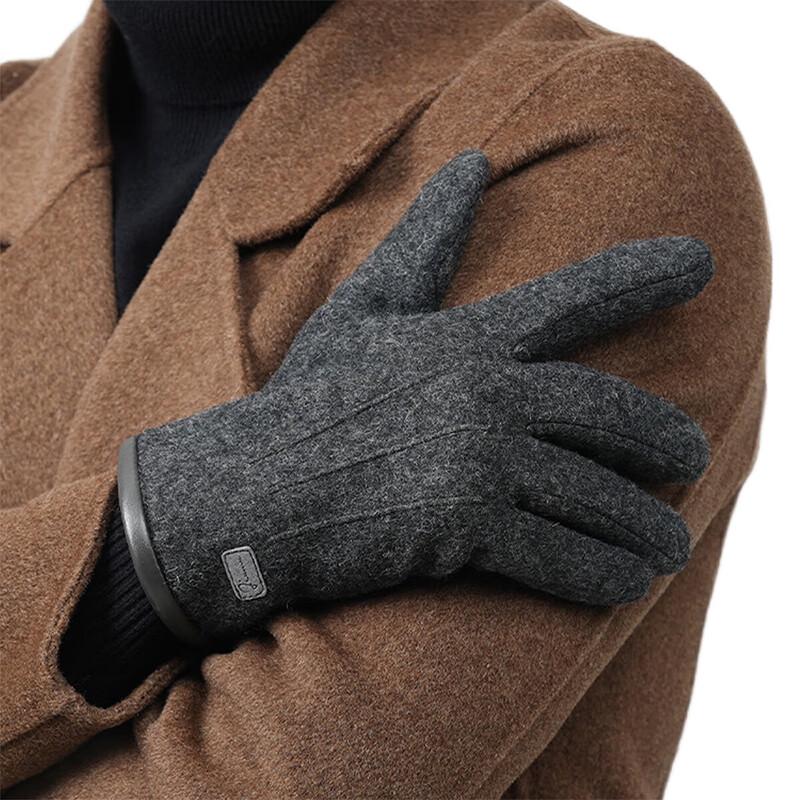 JIUMU Men's Winter Wool Touchscreen Gloves