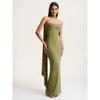 Women's Summer New Style Halterneck Streamers Twisted Braided Chest Open Back Slim Niche Long Dress Wholesale