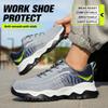 Lightweight Safety Shoes Men Work Shoes Steel Toe Cap Working Boots Sneakers Man Breathable Lace-Up Fashion Construction Shoes