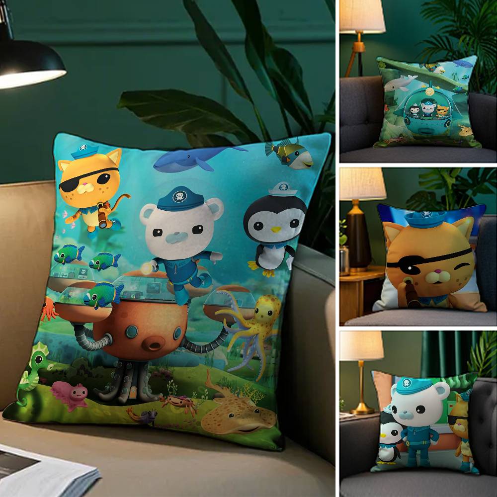 Cartoon Animation Cute The Octonauts Pillow Case Comfort Sofa Bed Silky elegant Invisible zipper Decorative cushion cover