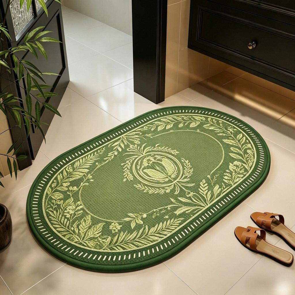 Linen Non-slip Quick-dry Absorbent Bathroom Mat