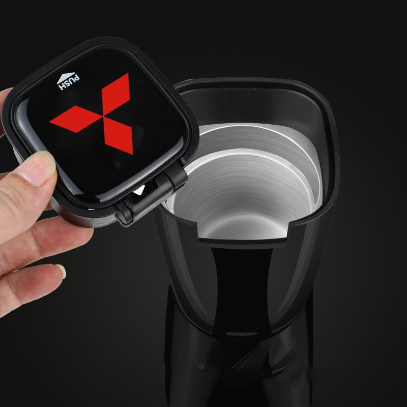High-Grade Car Ashtray With Led Lights With Logo Creative Personality For Mitsubishi Asx Lancer Outlander Pajero Ralliart