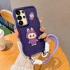 Suitable for Samsung S25 Ultra Cartoon Cute S24plus with Integrated Lanyard Hole Large Wave Mobile Phone Case