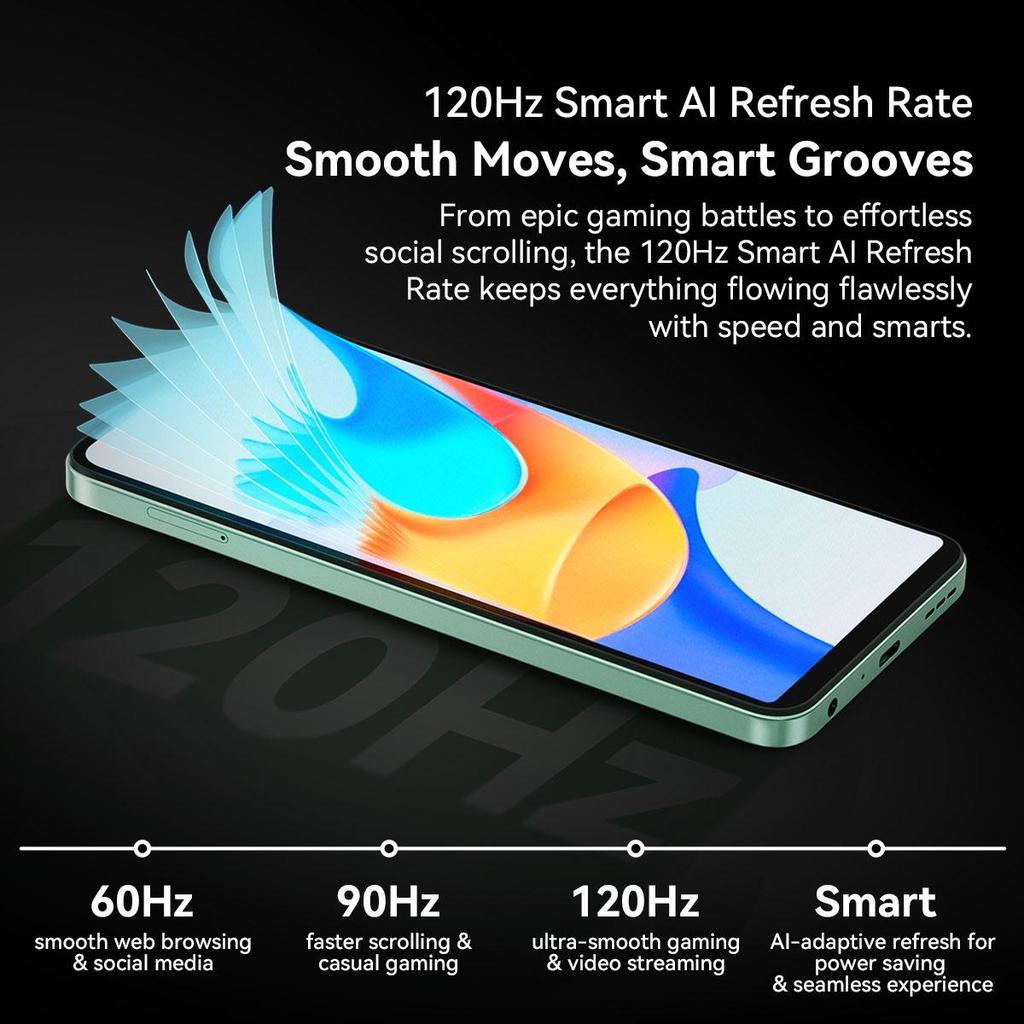 Blackview SHARK 6 5G 6,88 tolli NFC Android 15 5G 8+16GB/128GB 120HZ nutitelefon