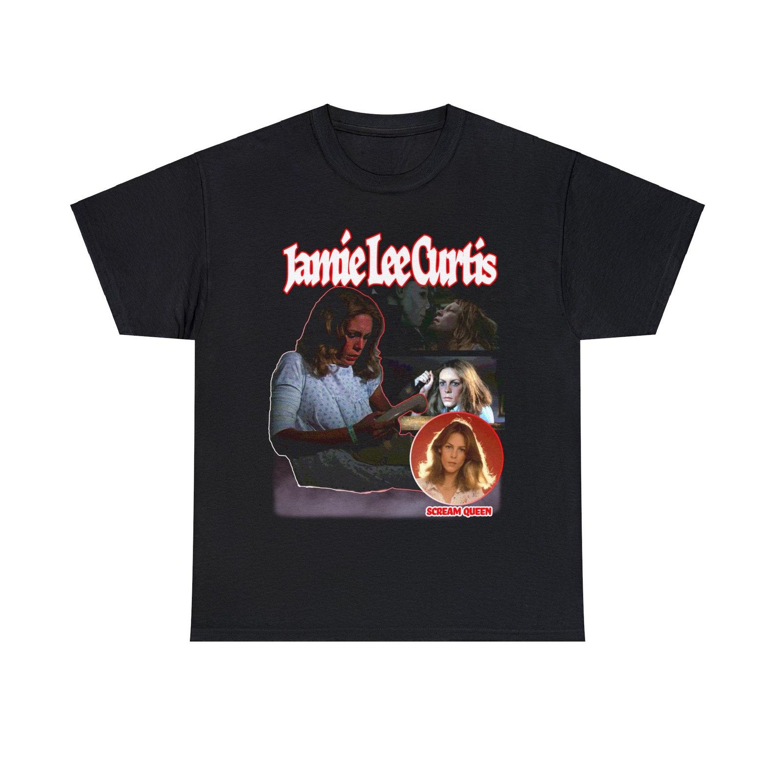 Jamie Lee Curtis Halloween horror movie scream queen retro styled t shirt 3XL