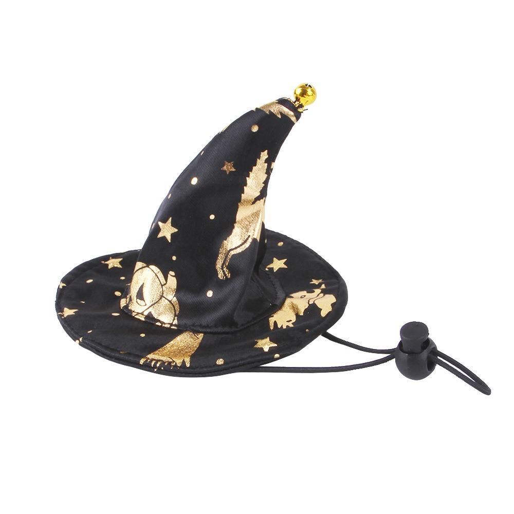 1× Halloween Pet Cape Costume Wizard Witch Hat Set Dog Cat Vampire Cloak Printed Cosplay Outfit Party Accessory Adjustable Strap