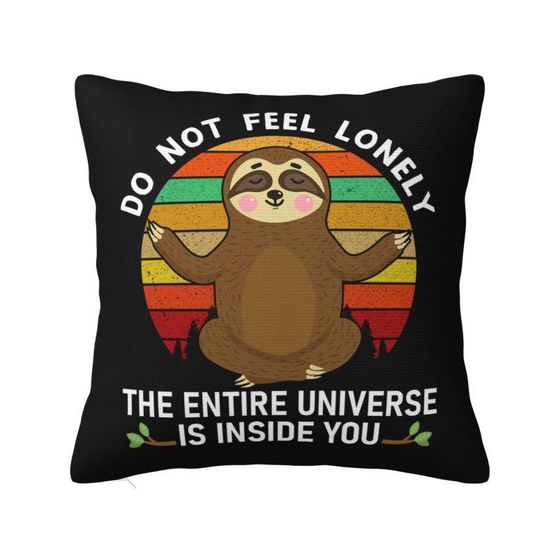 Luxury Not Fast Not Furious Cute Sloth Cushion Covers Xcm Velvet Throw Pillow Case for Car Square Pillowcase Home Decor