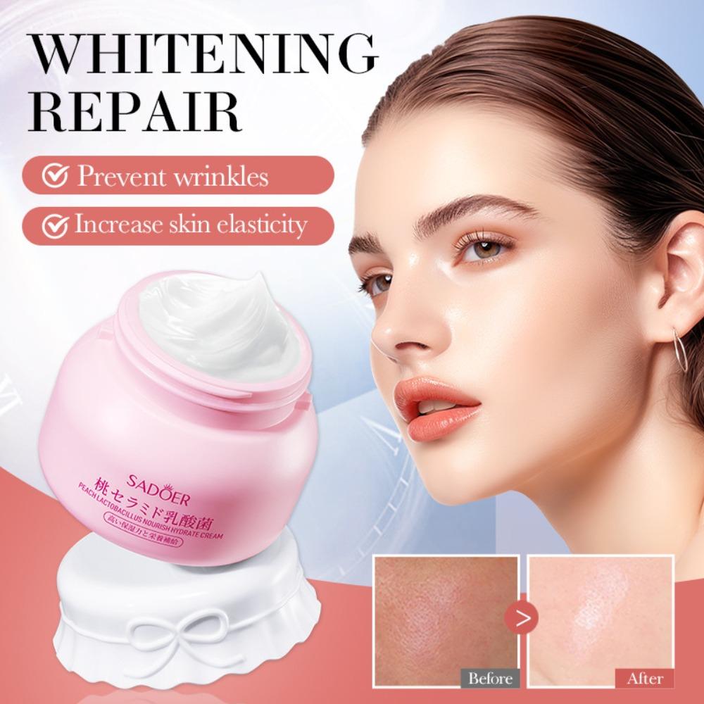 

120 г персикового питательного крема с молочнокислыми бактериями, увлажняющего, отбеливающего, сужающего поры и глубоко увлажняющего кожу 120g