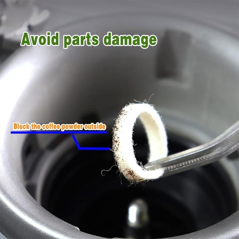 Pack of 5 Multifuntional Wool Felt Seals Suitable for Coffee Appliances Providing Excellent Noise and Vibration Control