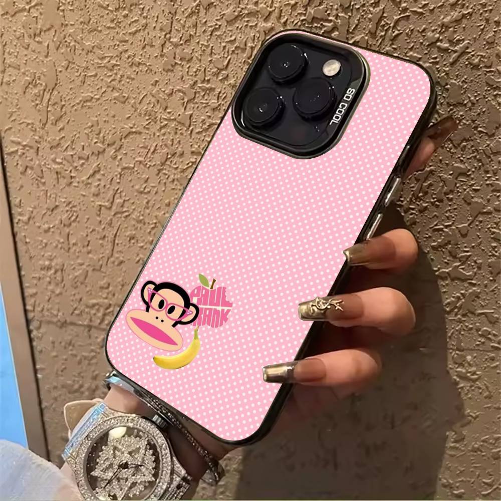 Cute P-Paul -F-Frank design Phone Case For IPhone17 16 11 12 13 14 15 16 Pro Max Plus Cover Colored Silver Funda Bumber