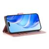 For iPhone 16 Pro Case Stand Wallet Calf Texture PU Leather Flip Phone Cover with Wrist Strap