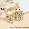 Retro Metal Daisy Flower Stud Earrings - Fashionable Banquet Accessories for Women