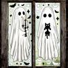6 Sheets Halloween Large Ghosts Window Clings Spooky Bat Black Cat Pumpkin Stickers Double Sided PVC Decals for Home Party Store Glass Decoration