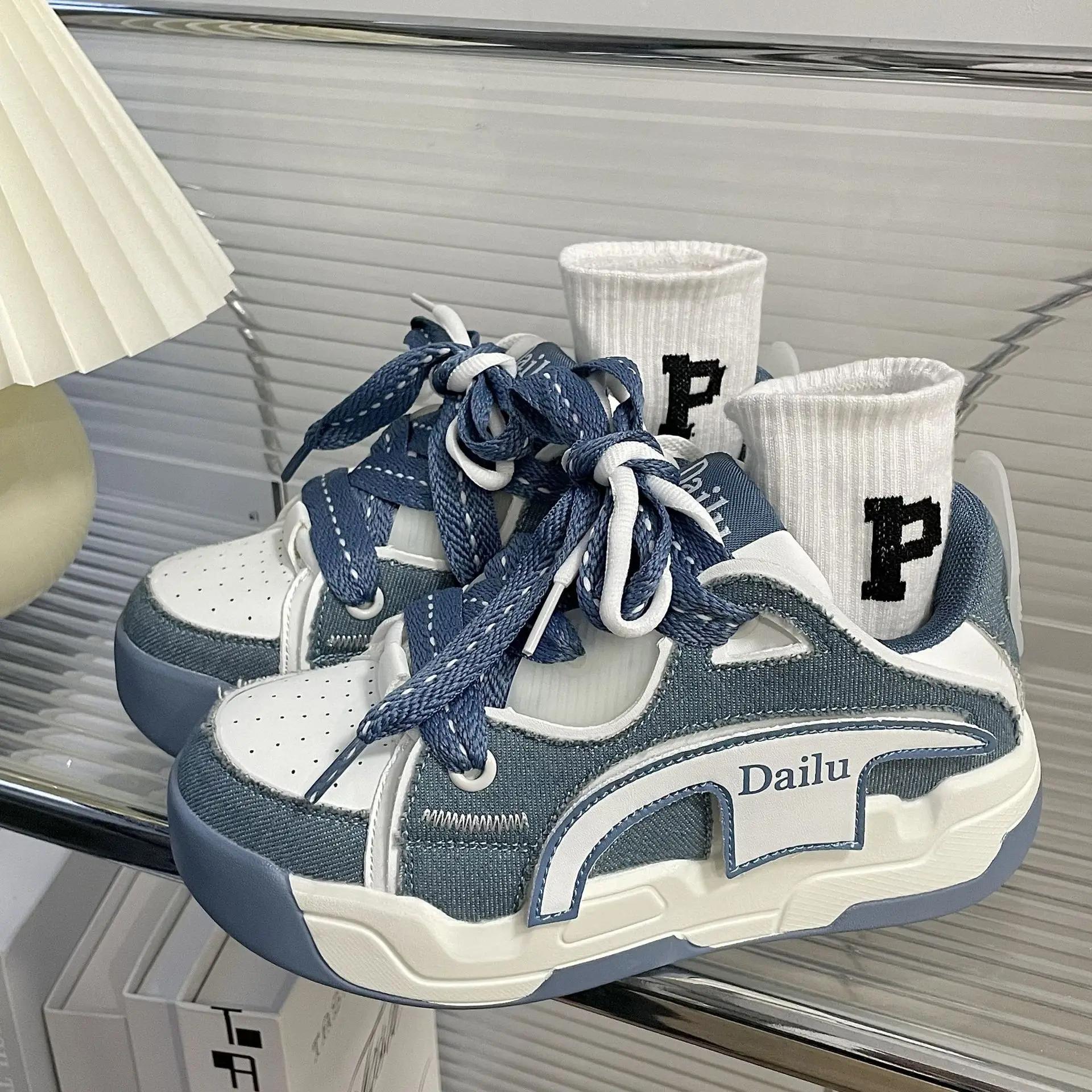 

Унисекс Кроссовки для пар Спортивная обувь Осень Платформа Повседневная обувь На высокой подошве Хип-хоп Обувь для скейтборда Теннисная обувь Мужская Женская Вулканизированная 44 39