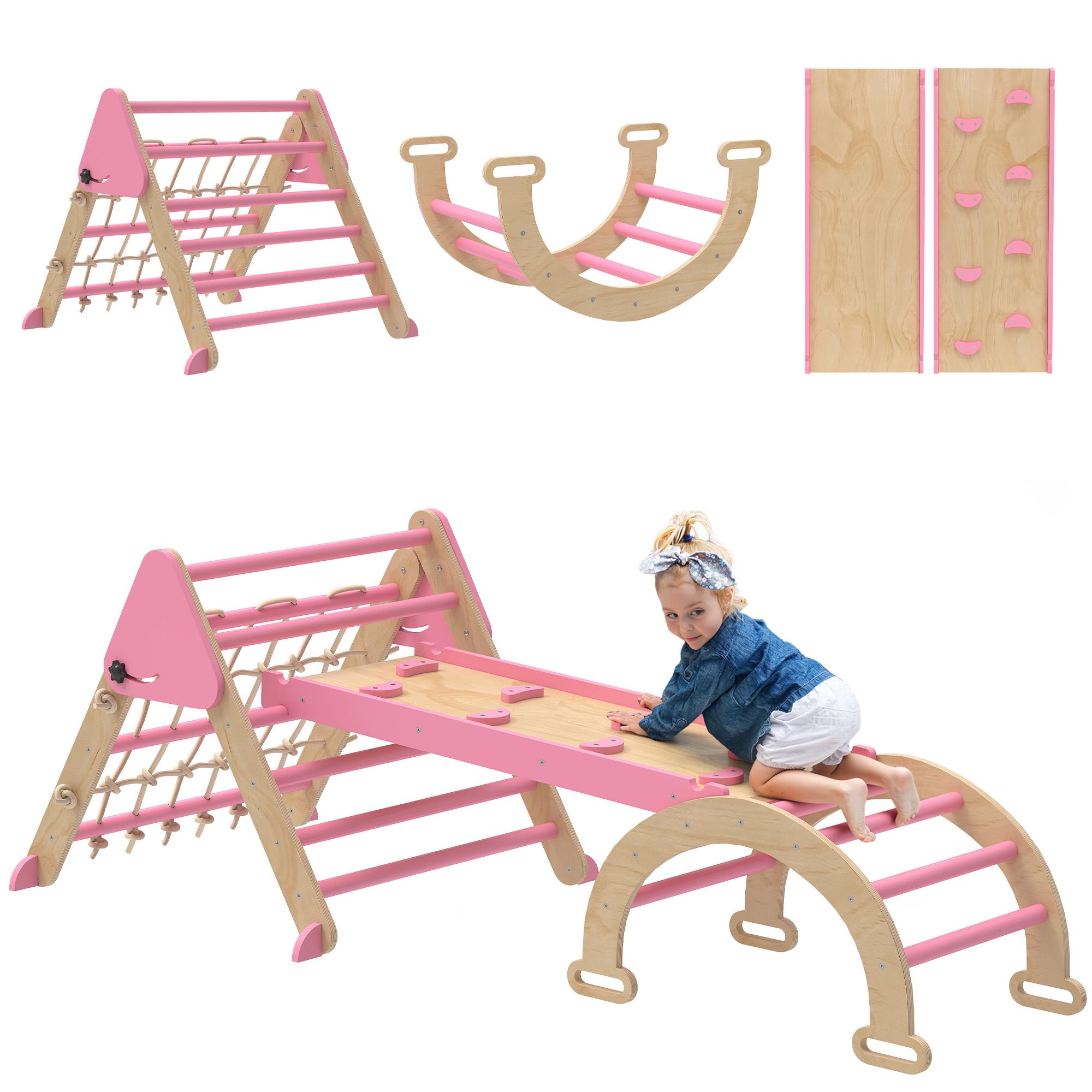 Children`s climbing triangle 8-in-1 with double-sided