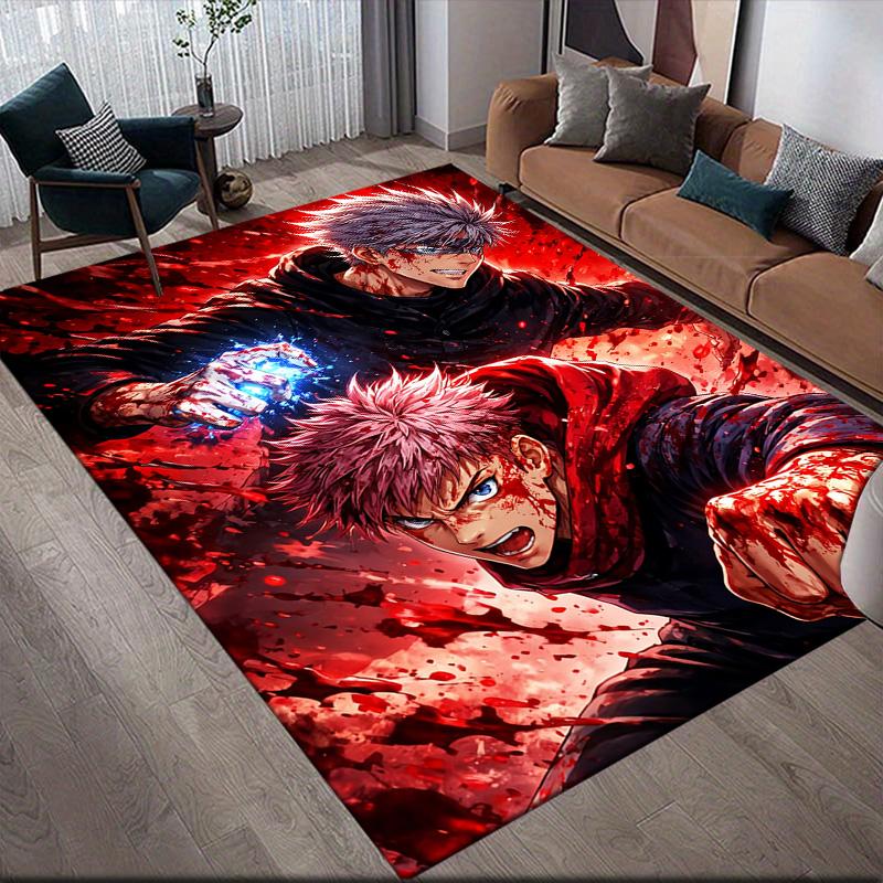 

Gojo & Sukuna Anti-Slip Rug, Rectangular Carpet for Living Room, Bedroom, Sofa & Game Area, Ideal Home Decoration 60x90cm