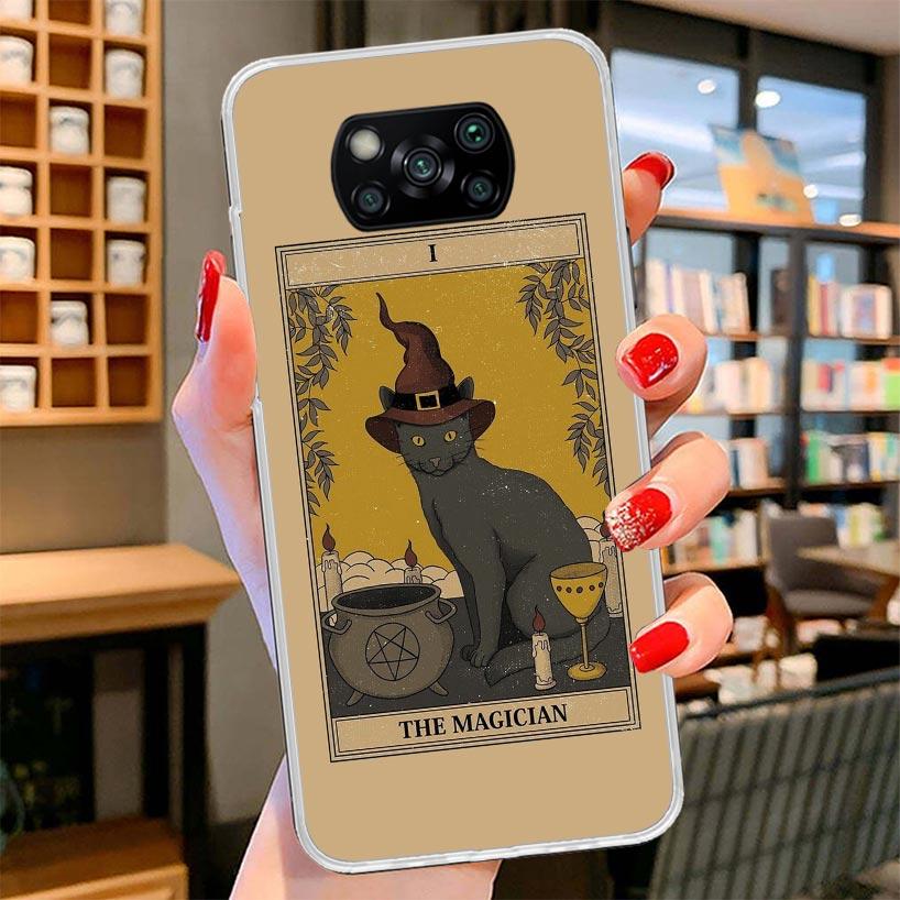 Tarot Card Cute Art Cats Cover Phone Case For Xiaomi Poco F7 Ultra X7 X6 X5 Pro M7 Redmi 15C 15 13C 13 12C 12 10C 10 9A 9C 9T 9