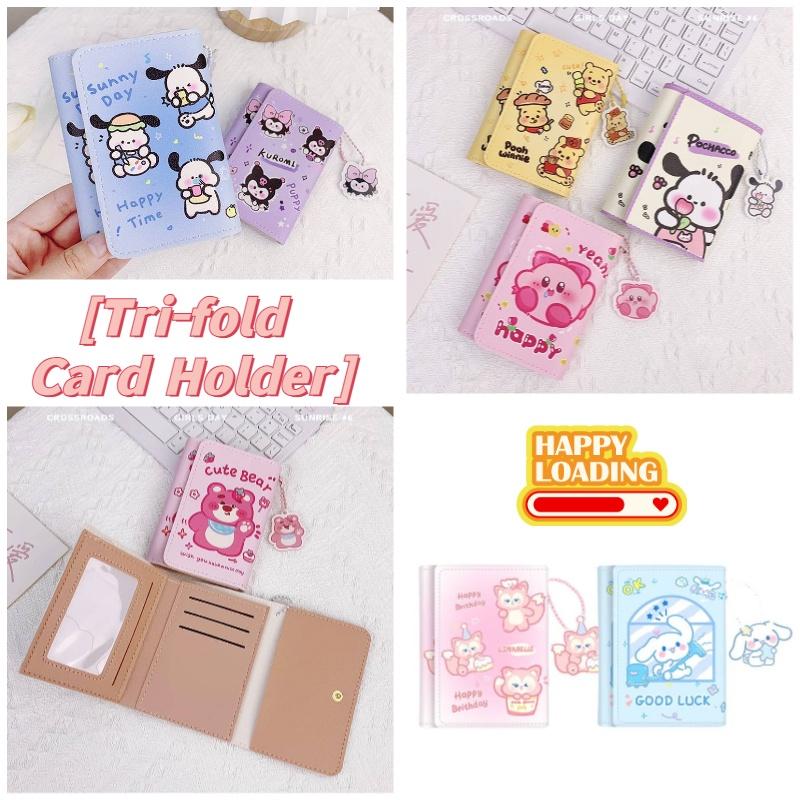 Stylish Anime Cartoon Print Wallet Mini Card Holder Easy Snap Closure Gender-neutral