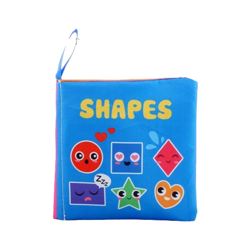 

Раннее развитие ребенка Познавательная английская Пальчиковая тканевая книга-игрушка со шуршащей бумагой Shape