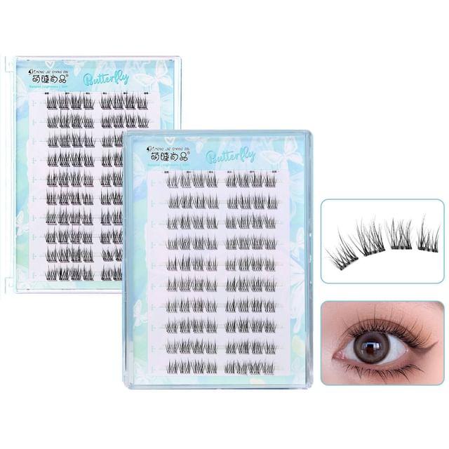Aimo - Натуральные пучки-кластеры для ресниц без клея 10 Rows - Black - One Size