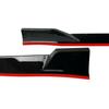 TRD Sport Style Side Skirt Set for 2018-2022 Toyota Camry - Black with Red Edge