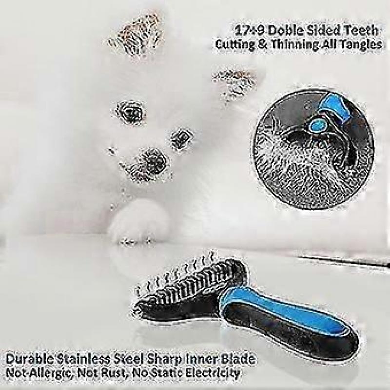 Pet Grooming Brush, Professional Dematting Comb For Dogs Cat Undercoat Rake Dog Good