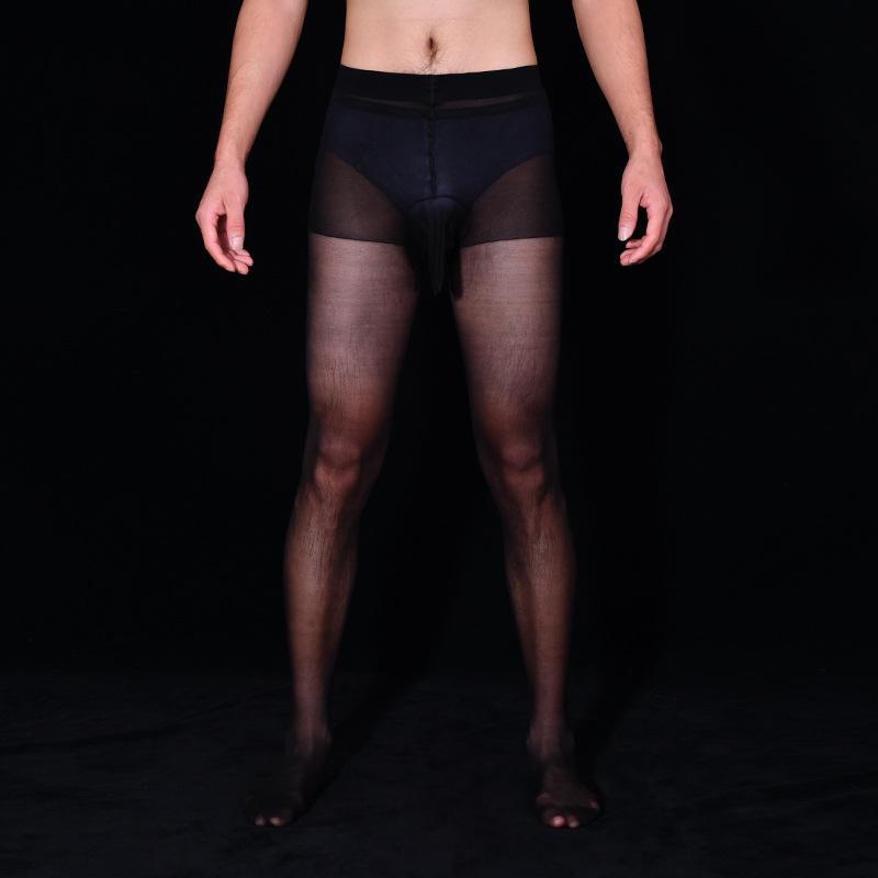 Qinghe Plus Size Men's Ultra-Thin Leggings - High Elasticity & Customizable Length