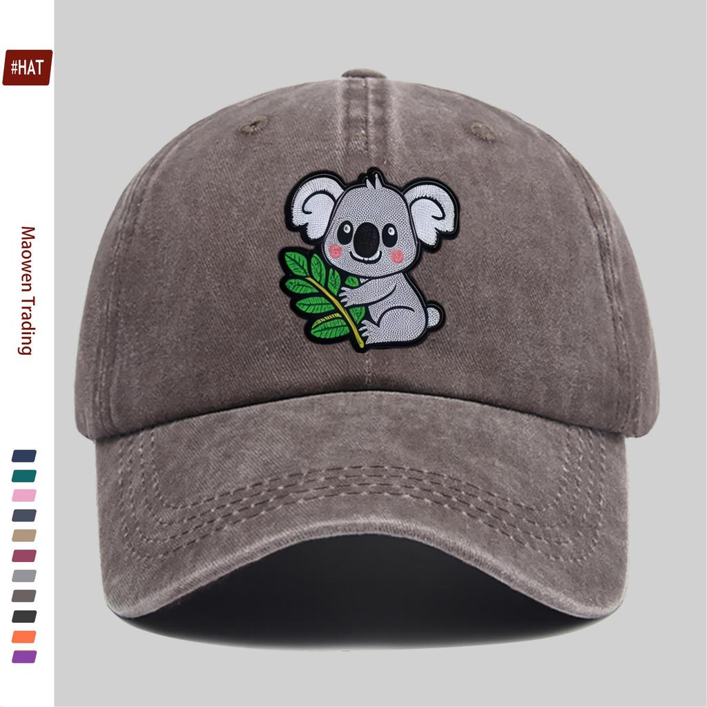 Pc Niedliches Koala-Print Baseballkappe Modisches Lässiges Design Sonnenhut Haus Freizeit Dekorative Mütze Bequem und Leicht P