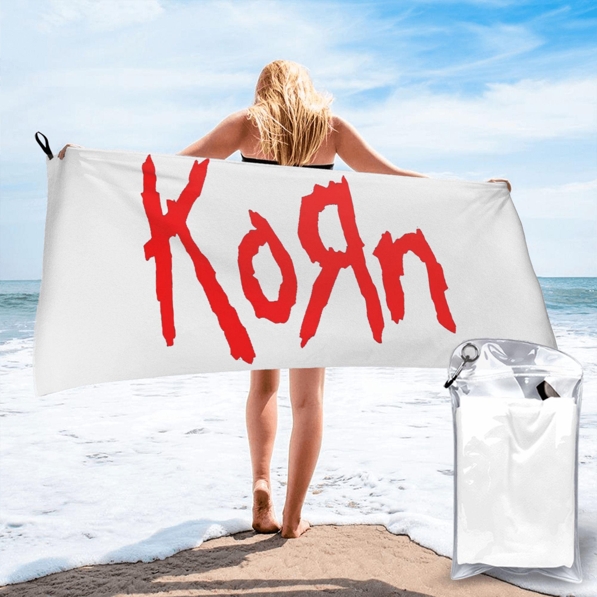 

Music Rock Korn Band Beach Towel Soft Microfiber Quick Dry Absorbent Quick Towels For Bath W40*H60(CM)