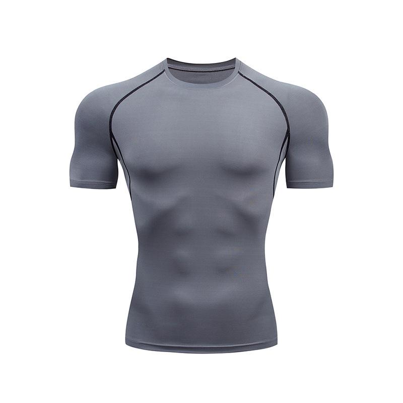 In-Stock Fitness Quick-Dry Body Shaping T-Shirt with Abdomen Control - Breathable Short Sleeve In Seven Colors