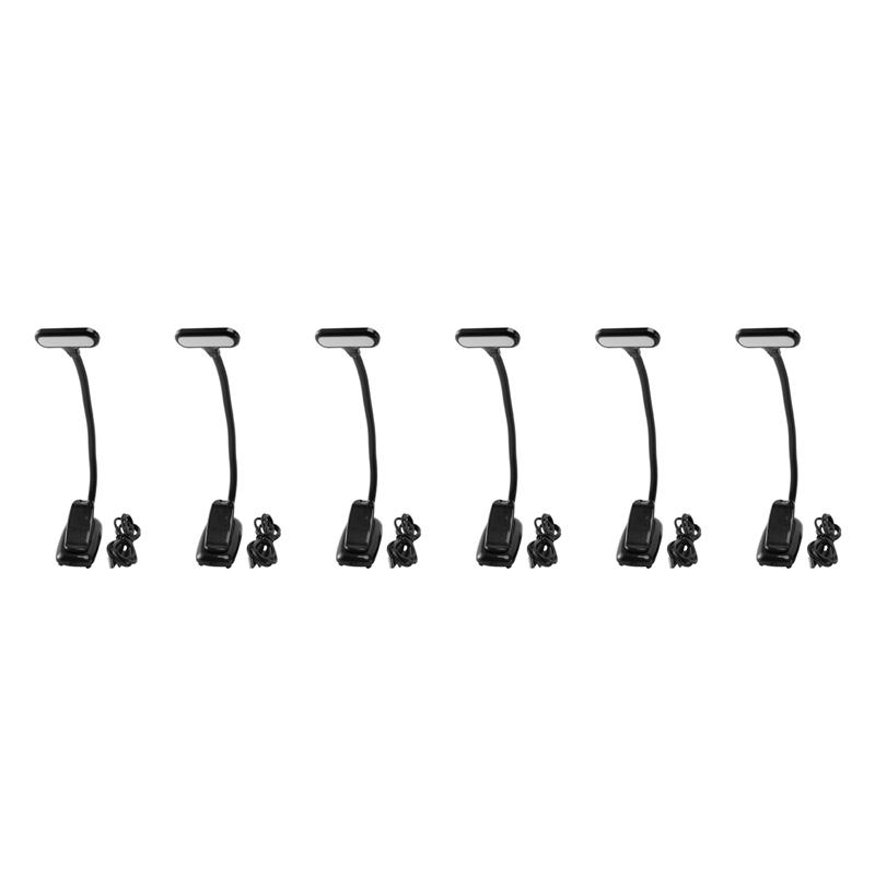 ABBY-6X LED Book Lights, Rechargeable Clip On Light, 3 Lighting Modes, 9 Leds, Eye Protection Reading Lamp,For Reading-Black