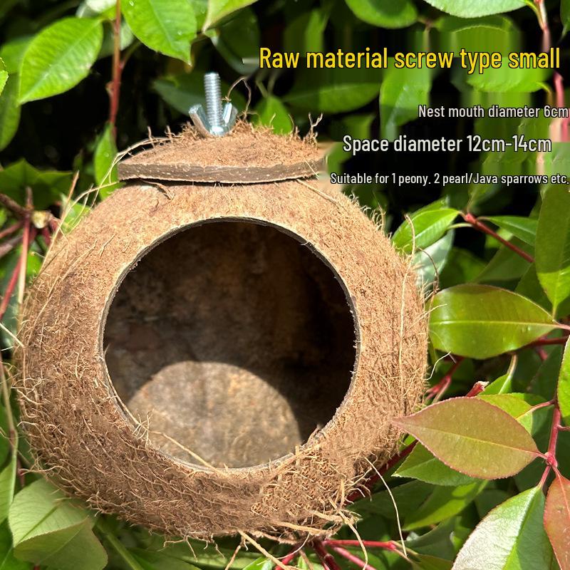 Hand-Woven Straw Nest for Small Birds: Parrot, Budgie, Conure, Finch