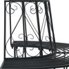 Tree Bench 4 Seater 160 x 80 x 89 cm Steel Black