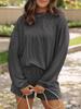 2026 Spring Casual Women's Striped Long-Sleeve Top and High-Waist Shorts Set, European and American Style