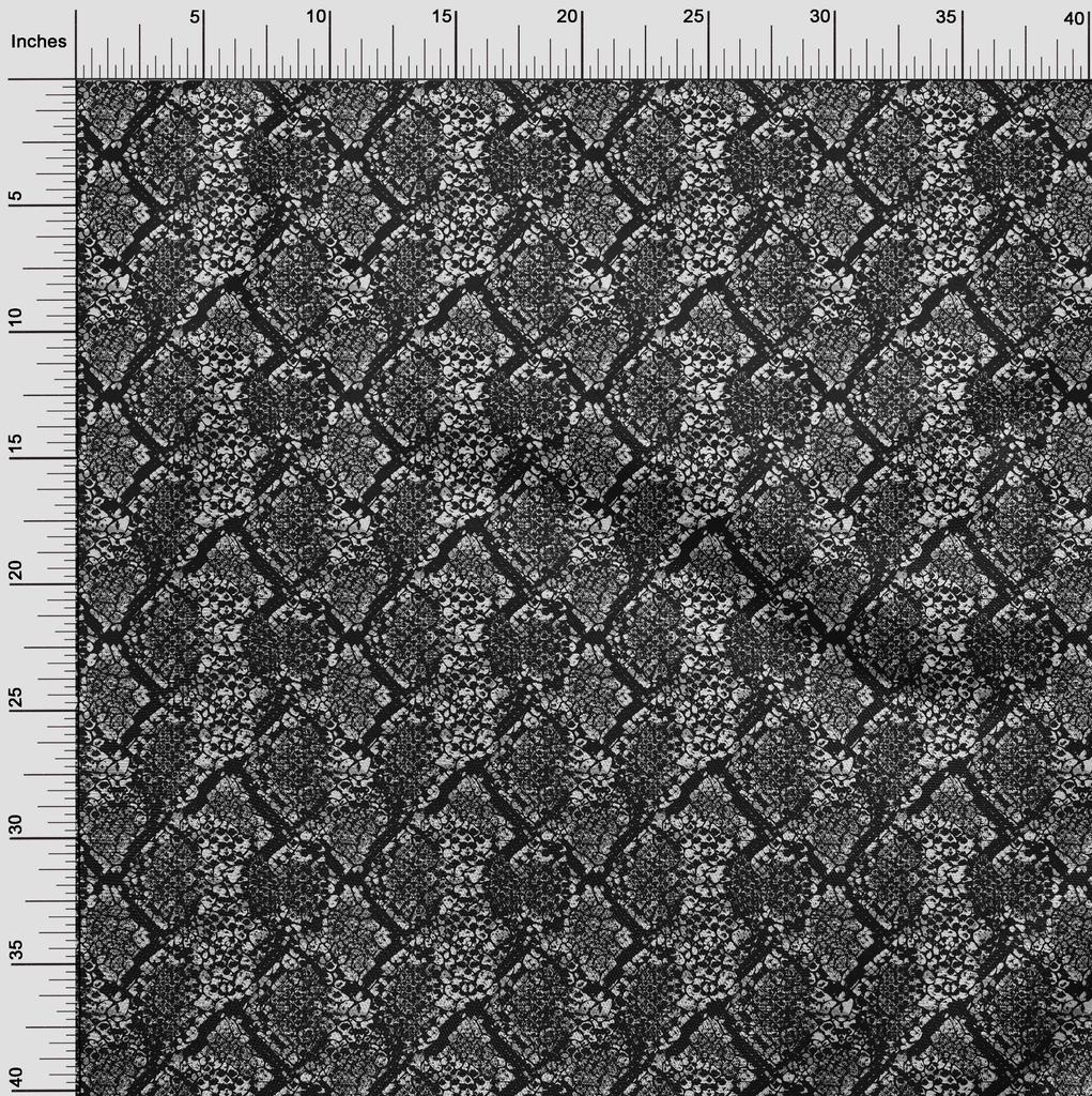 oneOone Cotton Flex Gray Fabric Animal Skin  Dress Material Fabric Print Fabric By The Yard 40 Inch