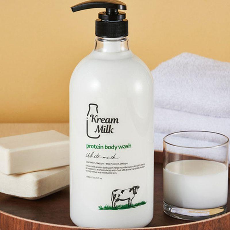 KREAM MILK Protein Body Wash White Musk Scent 1100ml