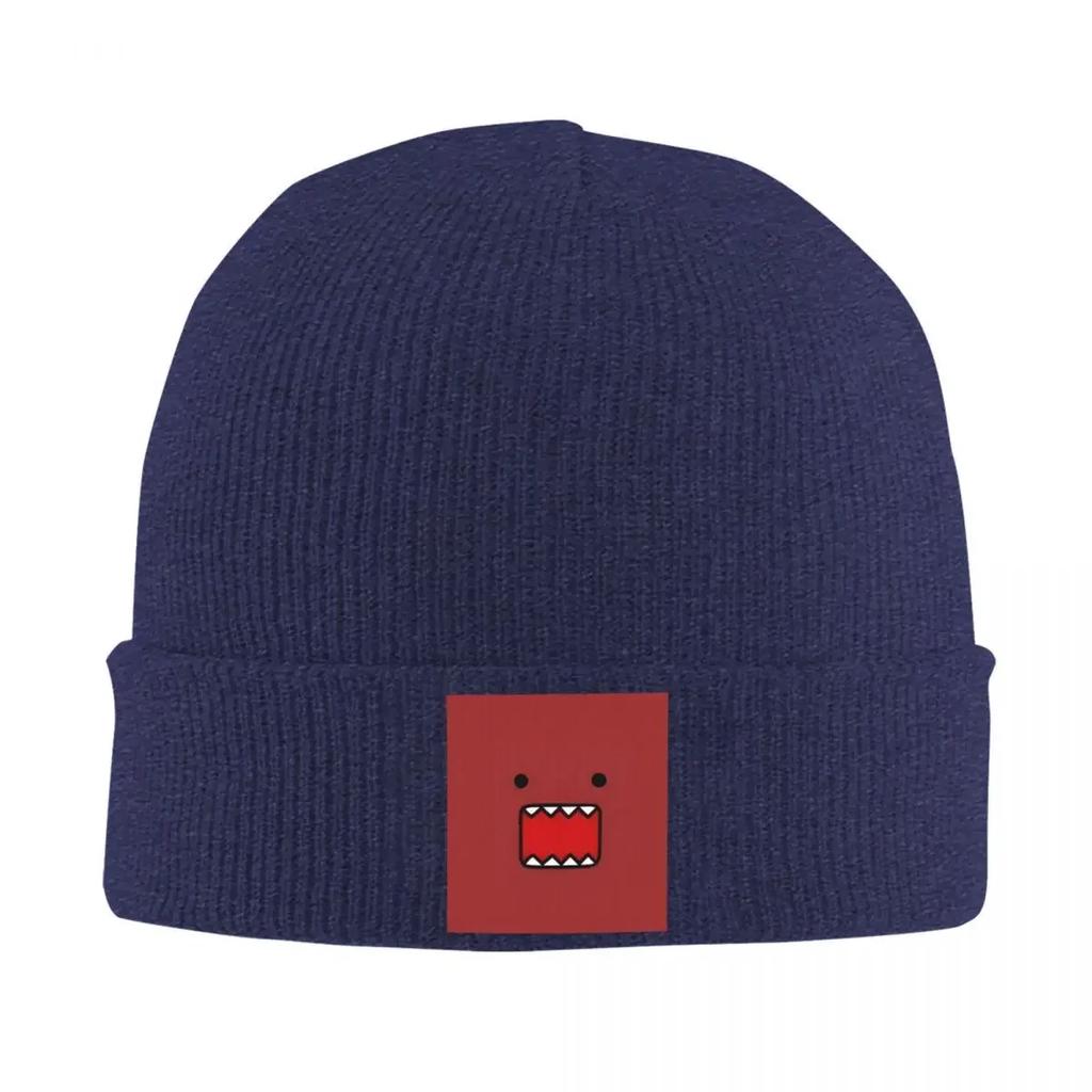 New Domo Kun Doll Bonnet Hats Red Knitted Hat Unisex Adult Cool Head Wrap Beanie Hats Spring Outdoor Printed Cap