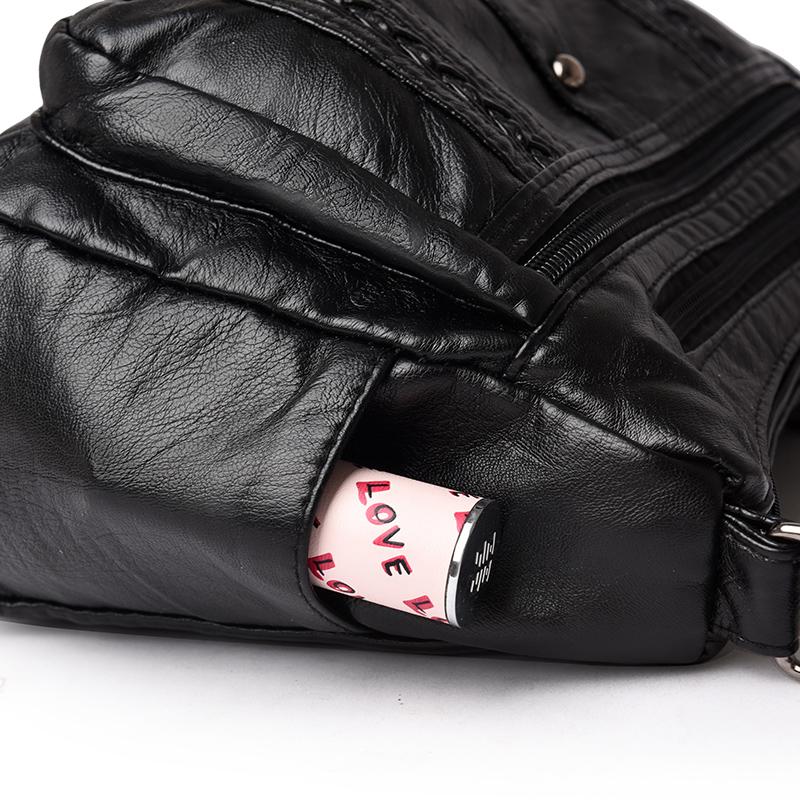 Dámská crossbody taška Taška pro matku středního věku Měkká kožená taška přes rameno