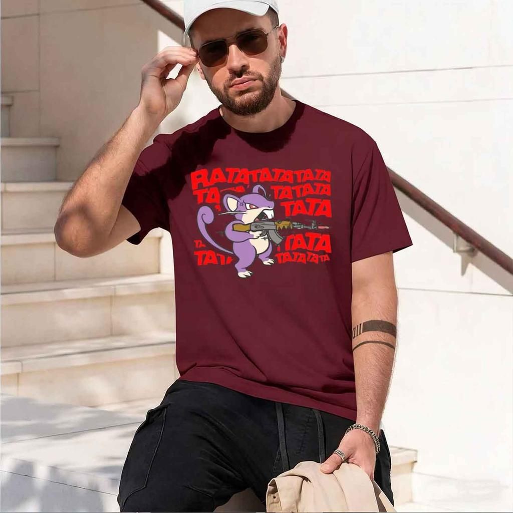 Gun Rat Tshirt Unisex Banksy T Shirt Street Designer Tees Fashion Summer Unisexs Clothing Streetwear Anime Tshirt 2026 New Model Shor