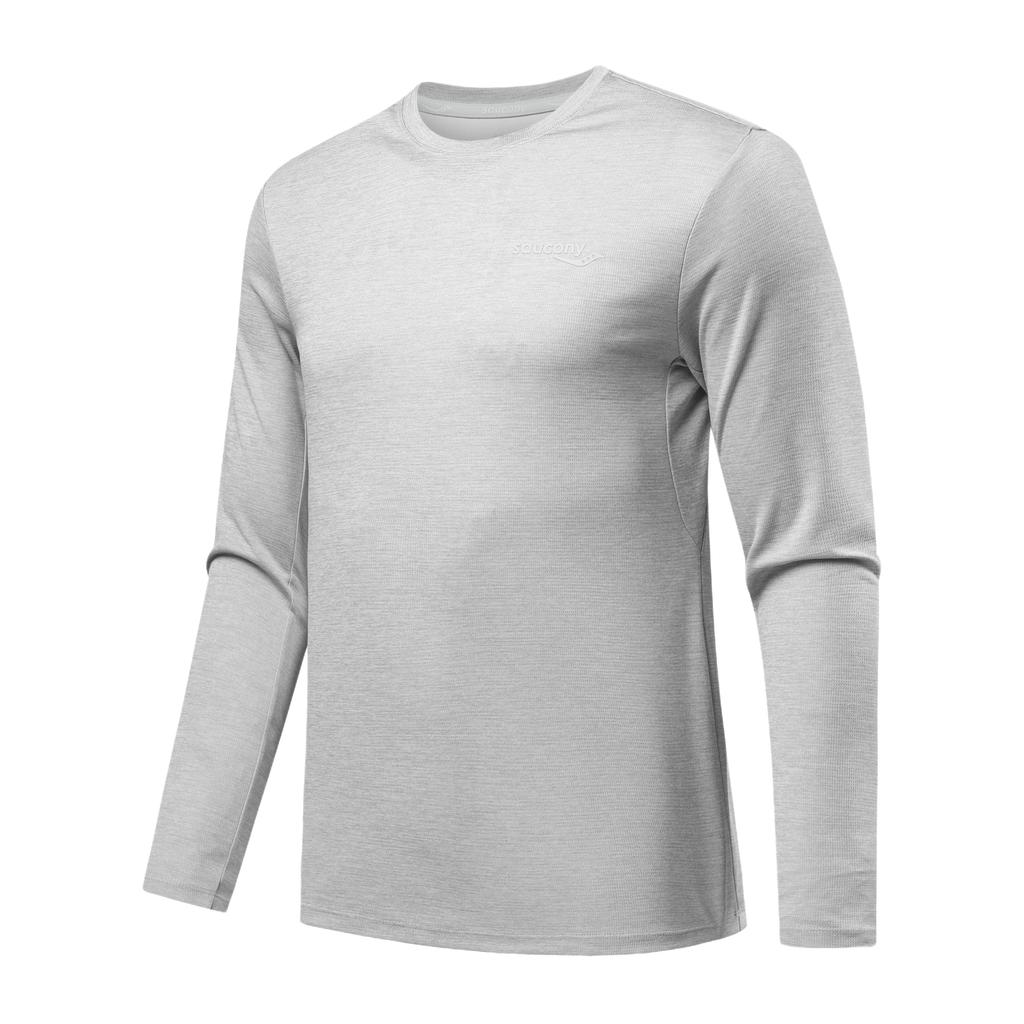 Saucony T Shirts Men's Dark Heather Gray Crew Neck Moderate SC2230679A-MG23