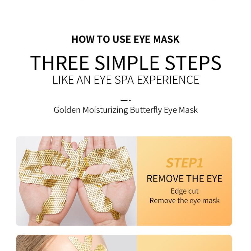 Golden Butterfly Eye Mask SADOER Eye Mask 15g Moisturizing Tablets