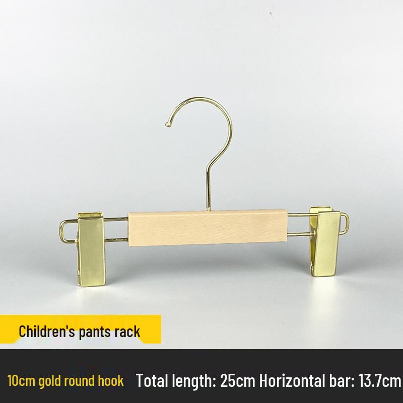 Children's Non-slip Hanger: Plastic Imitation Wood, Black & White, Unpainted Wood Color, No-mark Pants Rack